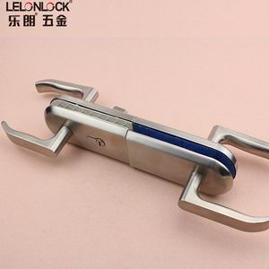 雙開(kāi)門帶把手圓形玻璃門鎖